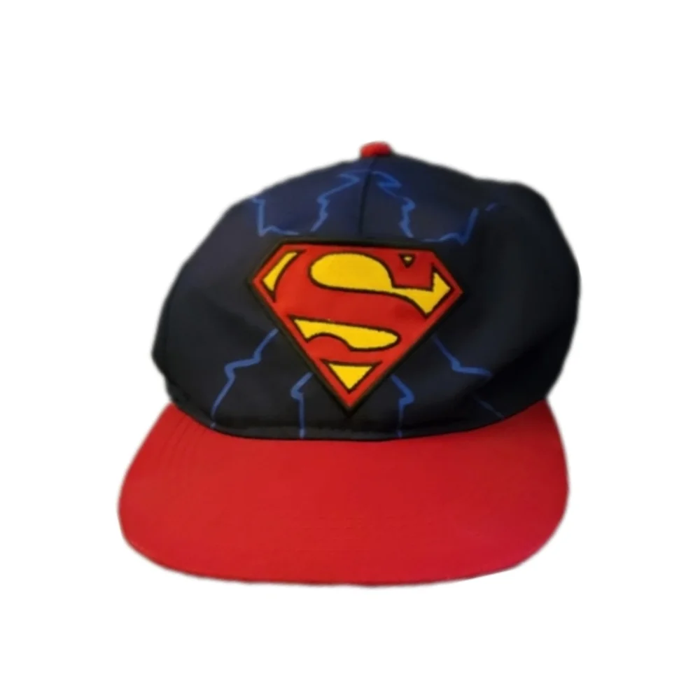 Superman Boys Hat Blue Snap Back Logo DC Comics Vintage Cap‎